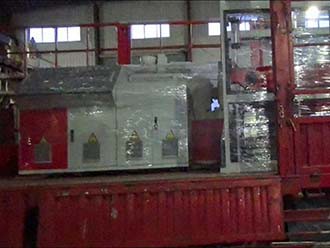 Uma peça do equipamento foi carregada e despachada com sucesso